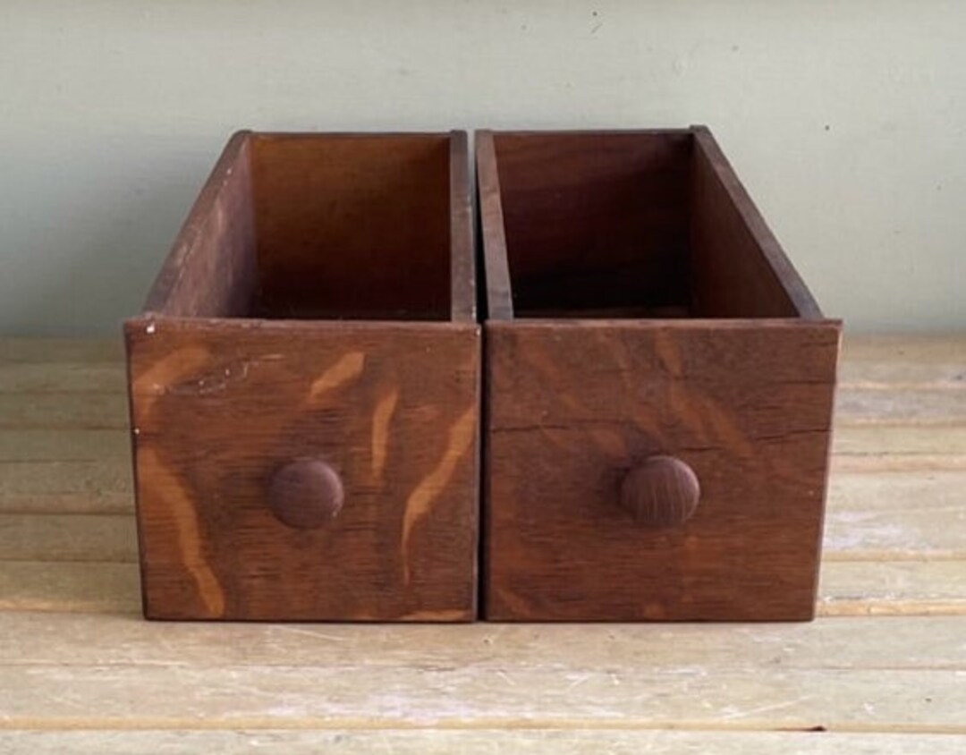 Pair of Vintage Sewing Machine Drawers, Vintage Salvaged Sewing