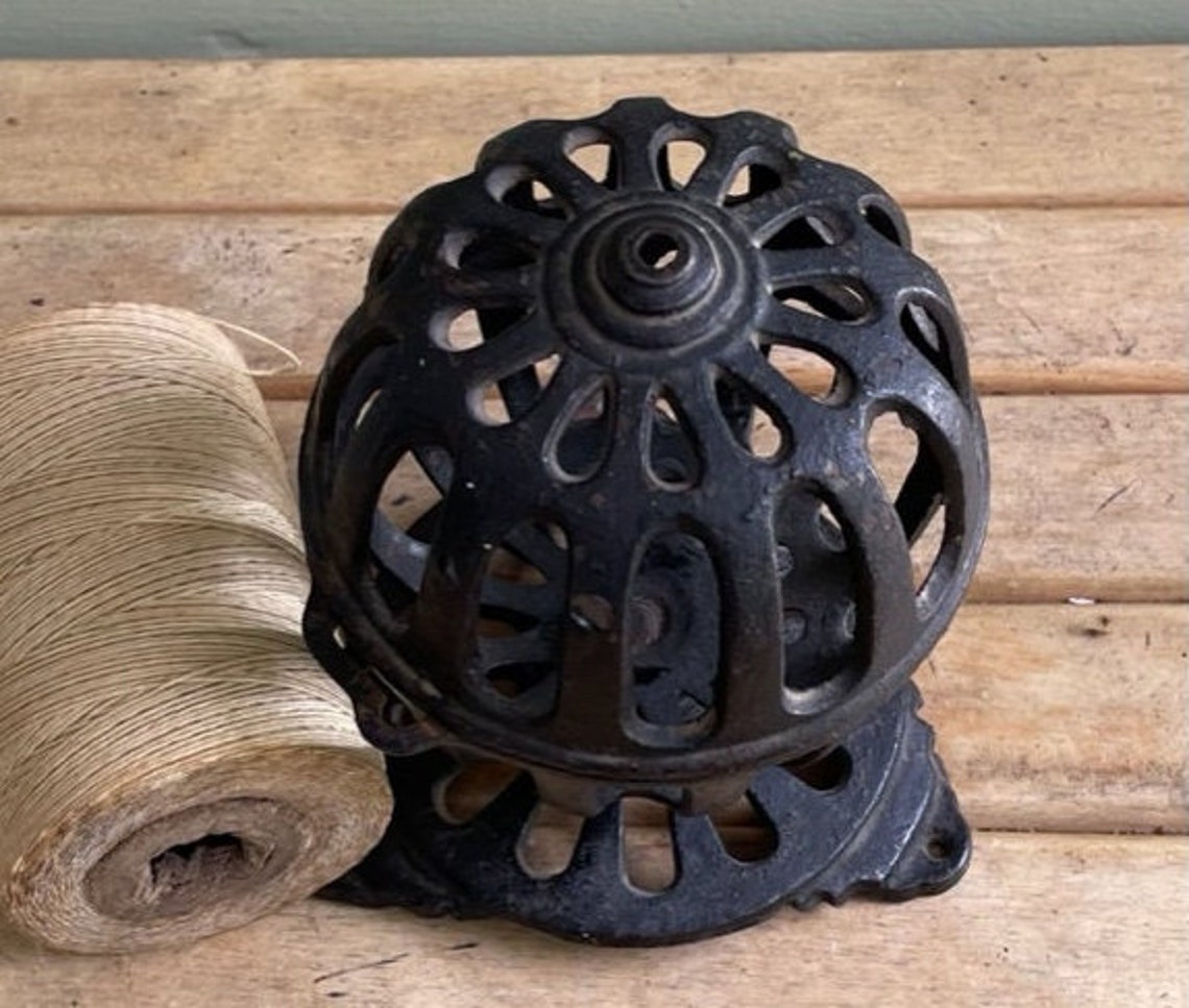 Vintage Cast Iron String Holder Tabletop Cast Iron Twine Etsy