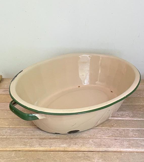 Vintage Enamel Wash Tub - Etsy