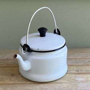Vintage Small Enamel Tea Pot