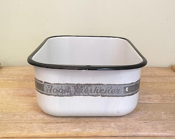Enamel Refrigerator Food Freshener Drawer, Vintage Refrigerator Storage