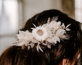 Coiffe de mariée Leila fleurs séchées