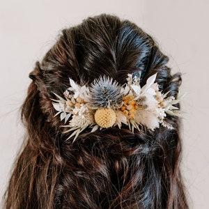 River Thistle Dried Flower Bridal Wedding Headpiece