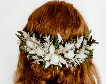 Ivy Foliage Bridal Dried Flower Wedding Headpiece