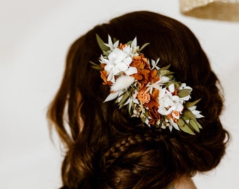 Soleil Rust Bridal Dried Flower Wedding Headpiece