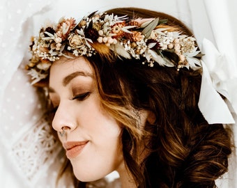 Aurelia Autumn Dried Flower Crown Wedding Headband