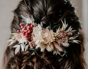 Wren Boho Dried Flower Bridal Wedding Headpiece