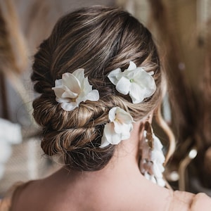 Emilia Hydrangea Wedding Flower Hair Pins