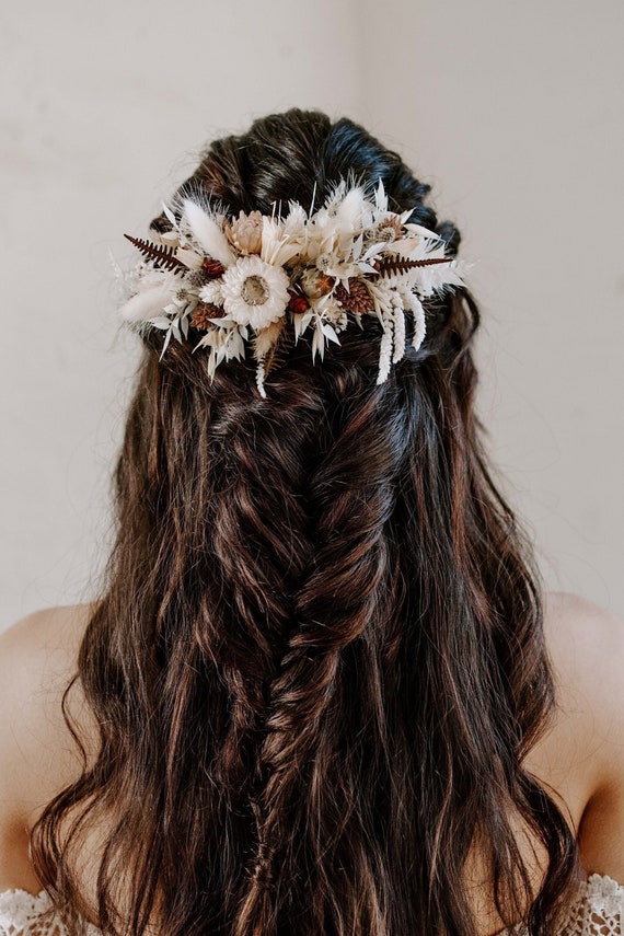 Georgia Dried Flower Bridal Wedding Headpiece