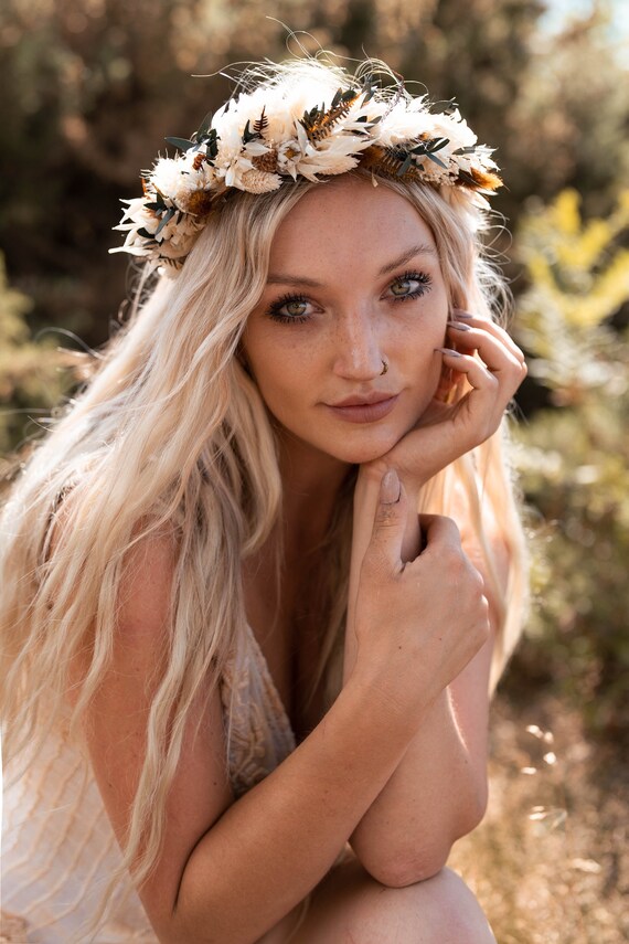 DIY Dried and Preserved Flower Crown Kit. Premium Full Crown. Any Size 