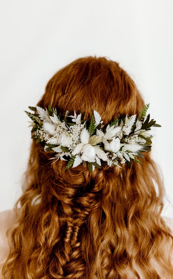 Efeu-Eukalyptus getrocknete Blume Braut Kopfschmuck | Boho Hochzeit  Haarschmuck - Etsy.de