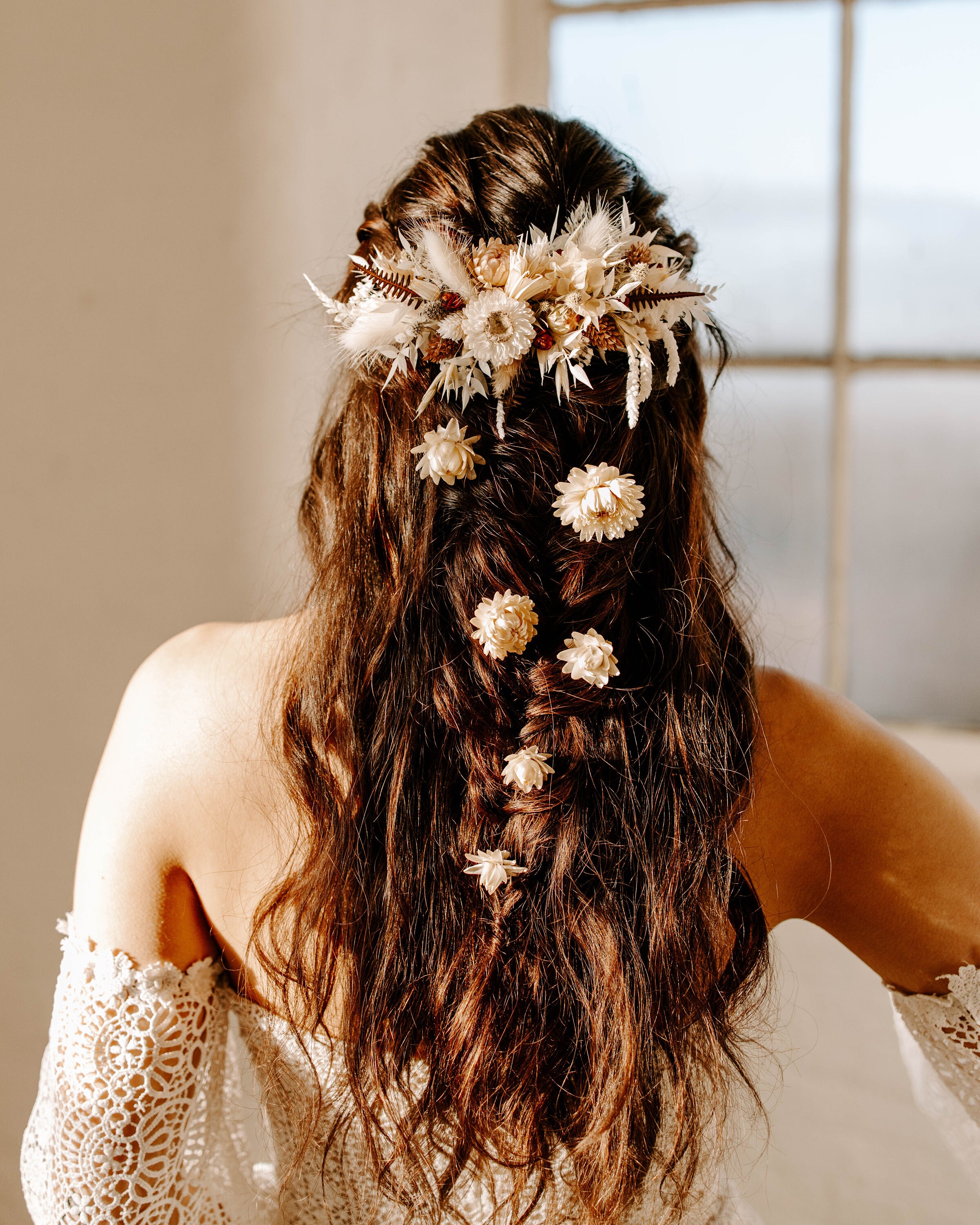 Georgia Dried Flower Bridal Wedding Headpiece - Etsy UK