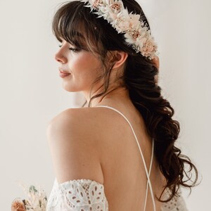 Grace Pink and White Hydrangea Bridal Flower Crown Headband