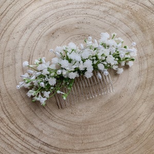 Eva Gypsophila Wedding Bridal Hair Comb image 4