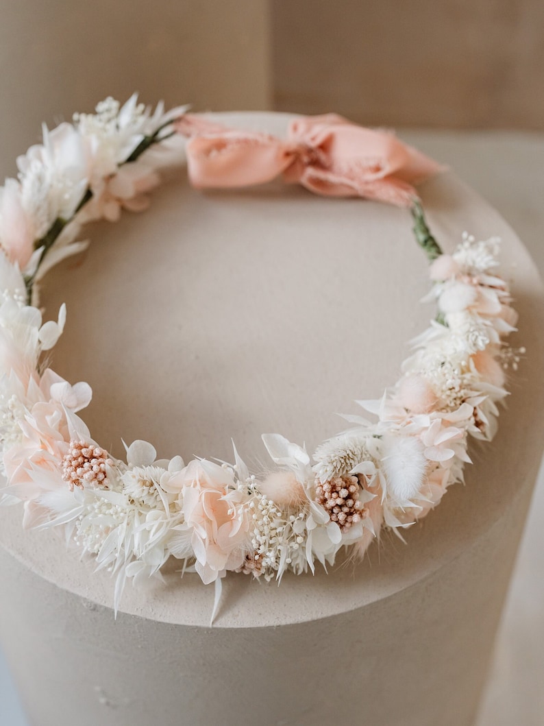 Grace Pink and White Hydrangea Bridal Flower Crown Headband