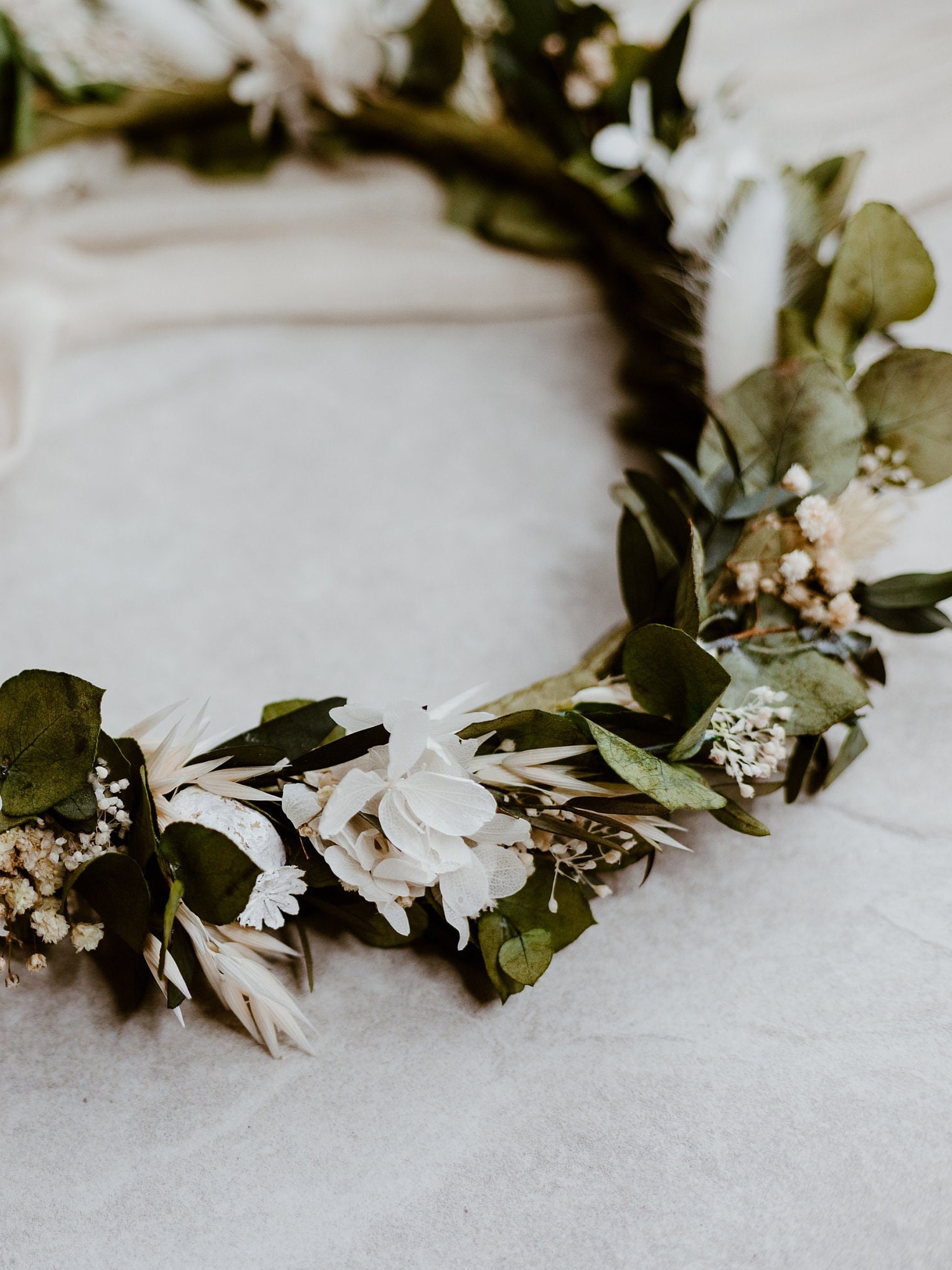 Aphrodite Bridal Foliage Flower Crown Wedding Headband - Etsy display picture 1