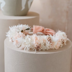 Grace Pink and White Hydrangea Bridal Flower Crown Headband