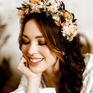 Mira Dried Flower Crown Wedding Bridal Headband image 2