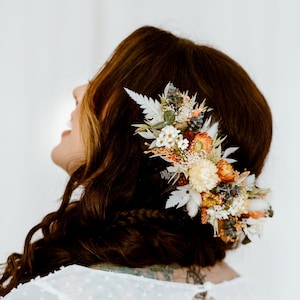 Solstice Autumnal Dried Flower Half Crown Wedding Bridal Headpiece