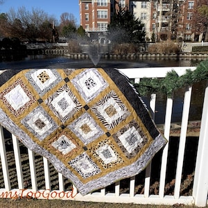 Crib Size Animal print quilt.  Crib or Baby Quilt.  Animal Print Baby Quilt.  #BQ137 C60/160