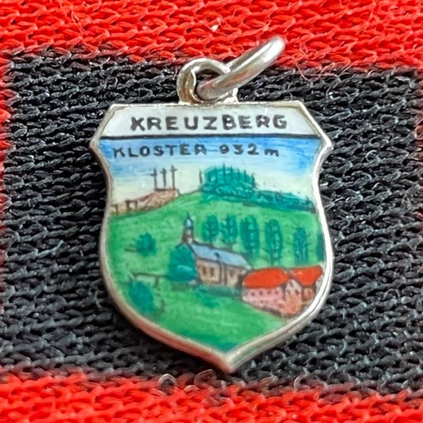 Enamel Silver Kreuzberg Charm Germany Scenic Travel Shield 800 Silver Charm for Bracelet from Charmhuntress 07958