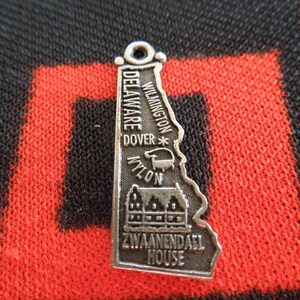 Sterling Delaware Charm Delaware State Map Sterling Silver Charm for Bracelet from Charmhuntress 04073