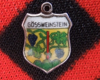 Enamel Silver Gossweinstein Charm Bavaria Germany Travel Shield 800 Silver Charm for Bracelet from Charmhuntress 05867