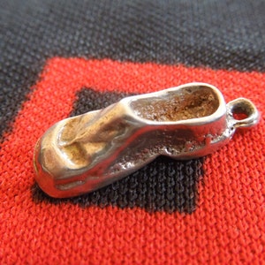 Silver Slipper Charm Vintage Shoe Sterling Silver Charm for Bracelet from Charmhuntress 05323