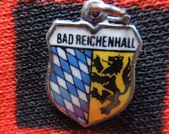 Silver Enamel Bad Reichenhall Charm Coat of Arms Bavaria Germany Travel Shield 800 Silver Charm for Bracelet from Charmhuntress 06226