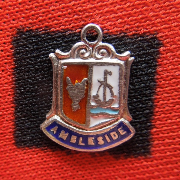 Enamel Sterling Ambleside Charm Coat of Arms England Travel Shield Silver Charm for Bracelet from Charmhuntress 06592