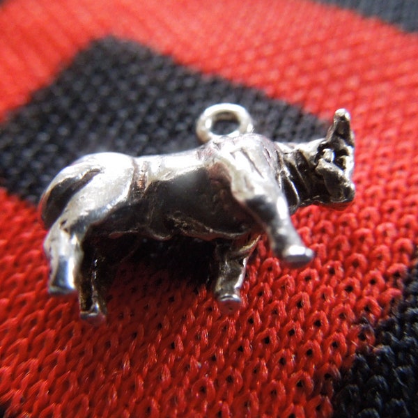 Sterling Bull Charm Vintage Taurus El Toro Bull Sterling Silver Charm for Bracelet from Charmhuntress 04799