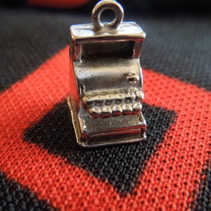 Sterling Cash Register Charm Vintage Cash Register Wells Sterling Silver Charm for Bracelet from Charmhuntress 05849
