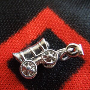 Vintage Covered Wagon Charm Old West Wagon Silver Tone Charm for Bracelet from Charmhuntress 05677