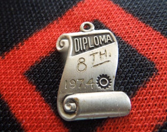 Sterling Silver Diploma Charm Sterling Graduation Charm for Bracelet from Charmhuntress 07569