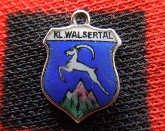 Enamel Silver Kleinwalsertal Charm Vorarlberg Austria European Travel Shield Charm 835 Silver Charm for Bracelet from Charmhuntress 07395