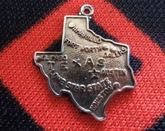 Sterling Texas Charm Texas State Map Travel Sterling Silver Charm for Bracelet from Charmhuntress 05880