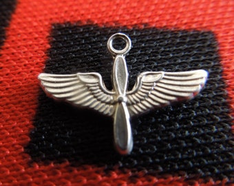 Sterling Flying Eagle Charm With Open Wings Sterling Silver Charm for Bracelet from Charmhuntress 06482