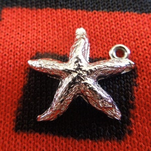 Sterling Starfish Charm Figural Sea Star Silver Charm for Bracelet from Charmhuntress 03497