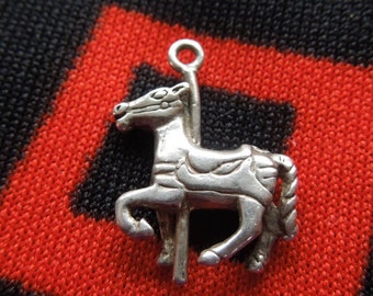 Sterling Horse Charm Vintage Carousel Merry Go Round Horse Sterling Silver Charm for Bracelet from Charmhuntress 01036