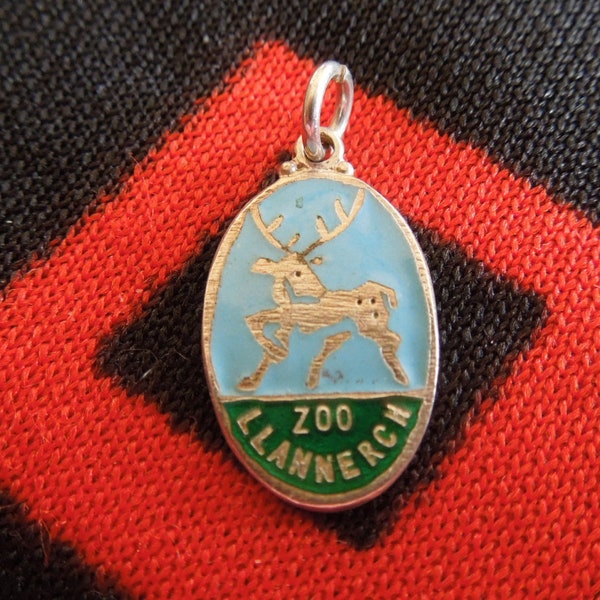 Enamel Sterling Llannerch Zoo Charm United Kingdom Travel Sterling Silver Charm for Bracelet from Charmhuntress 03004