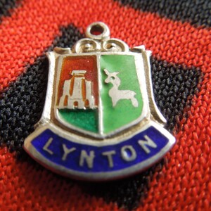 Enamel Sterling Lynton Charm England Travel Shield Crest Silver Charm for Bracelet from Charmhuntress 02291