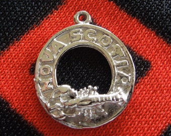 Sterling Nova Scotia Charm Figural Nova Scotia Cut Out Disc With Lobster Sterling Silver Charm for Bracelet from Charmhuntress 00902