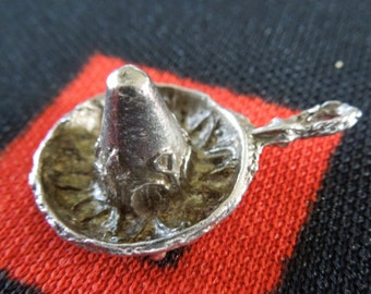 Sterling Sombrero Charm Ornate Sombrero Hat Figural Sterling Silver Charm for Bracelet from Charmhuntress 02392