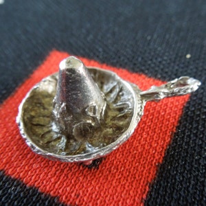 Sterling Sombrero Charm Ornate Sombrero Hat Figural Sterling Silver Charm for Bracelet from Charmhuntress 02392