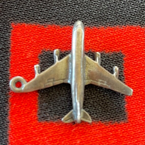 Sterling Airplane Charm Figural Jet Airplane Silv… - image 9