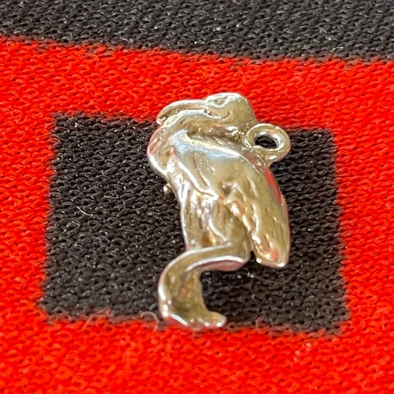 Sterling Flamingo Charm Flamingo Standing on One … - image 1