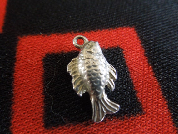 Sterling Fish Charm Vintage Silver Fish Charm for… - image 3
