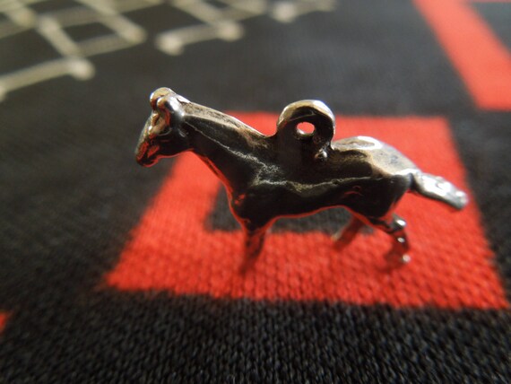 Silver Horse Charm Vintage Standing Horse Sterlin… - image 8