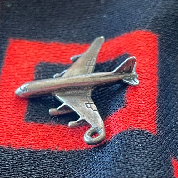 Sterling Airplane Charm Figural Jet Airplane Silv… - image 6