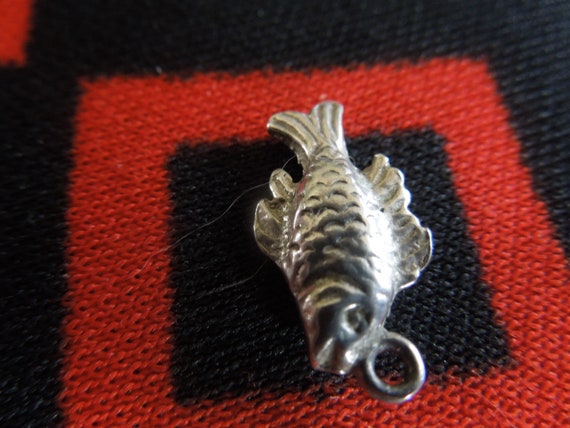 Sterling Fish Charm Vintage Silver Fish Charm for… - image 2